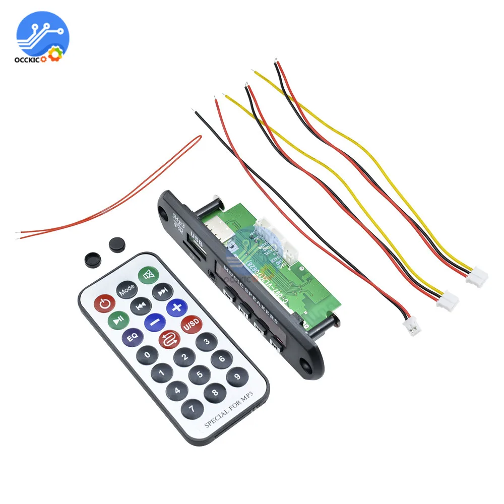 Bluetooth MP3 декодер плата FM аудио декодер модуль USB TF радио дистанционное управление SD музыкальный плеер Автомобильный беспроводной WMA decodificador