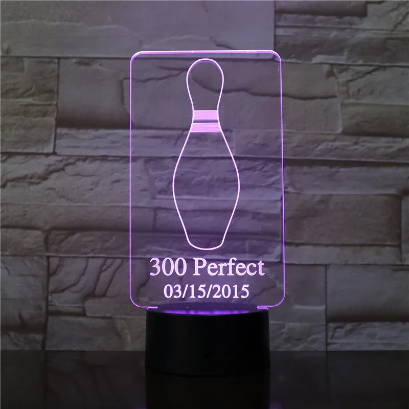 

Bowling 7 Colors Change USB Lights Lighting LED For Bedroom Beside Decorative Lamp 3D-3137
