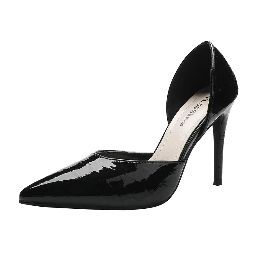 

9CM Nightclub High heels Sexy Bride Party Thin Heels Show Fashion Full dress Elegant Mature Models Party Nightclub Pointed toe