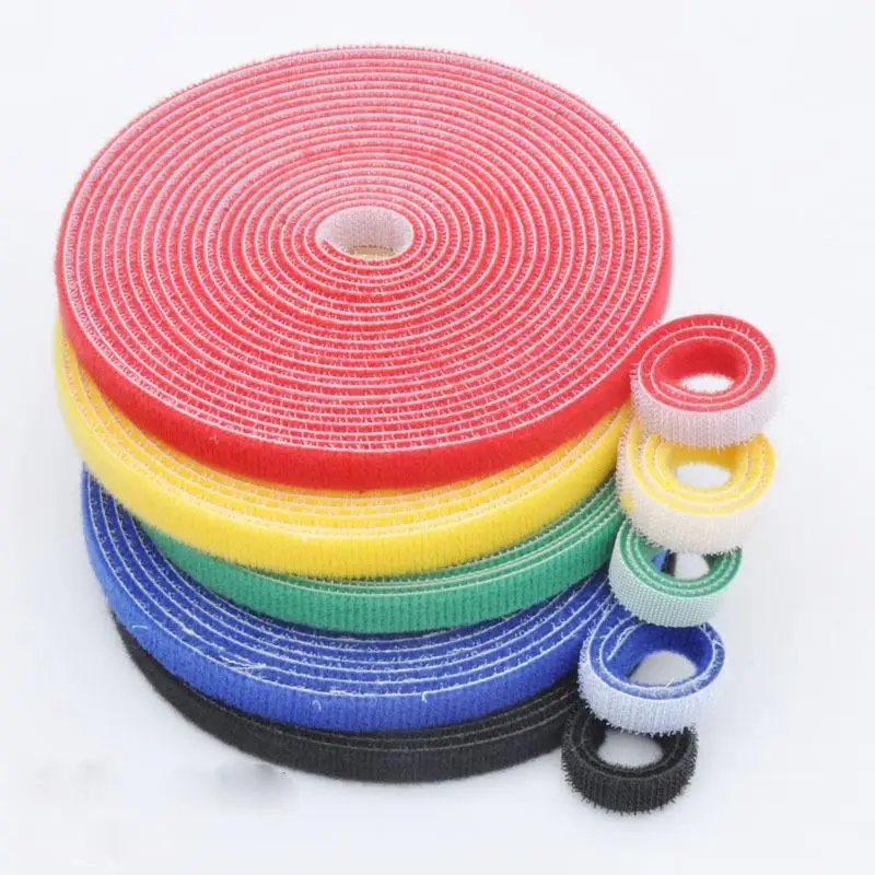 

5 meters 10mm Velcros Self Adhesive Fastener Tape Reusable Hooks Loops Cable Tie Wire Straps Magic Tape DIY Accessories