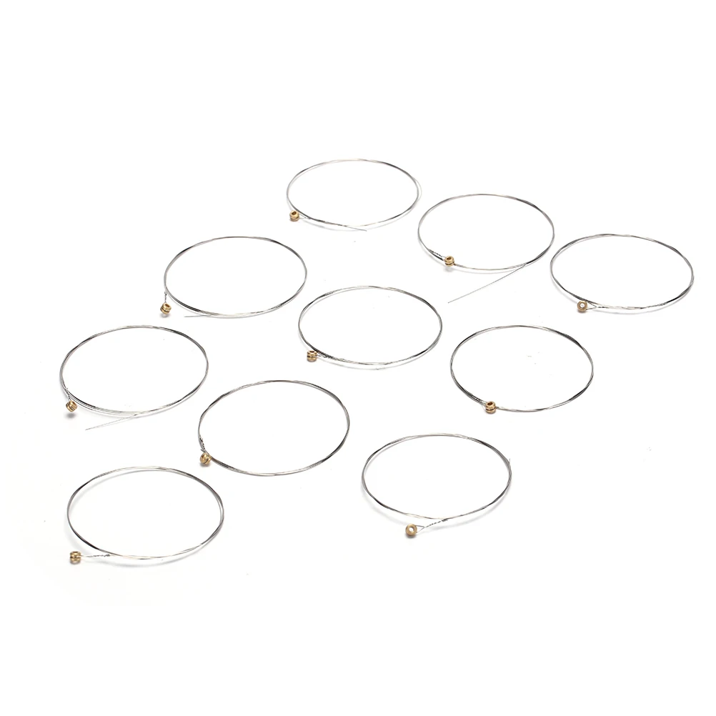 

IRIN 10 Pcs 1 set Guitar Strings Stainless Steel Acoustic Guitar String String 0.30mm A206S-1
