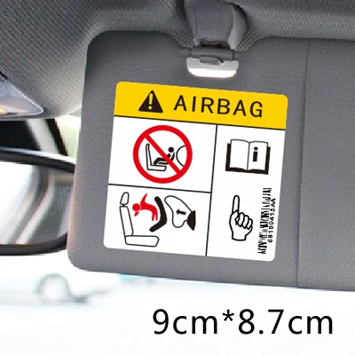 Автомобильный Стайлинг наклейка Предупреждение подушка безопасности для