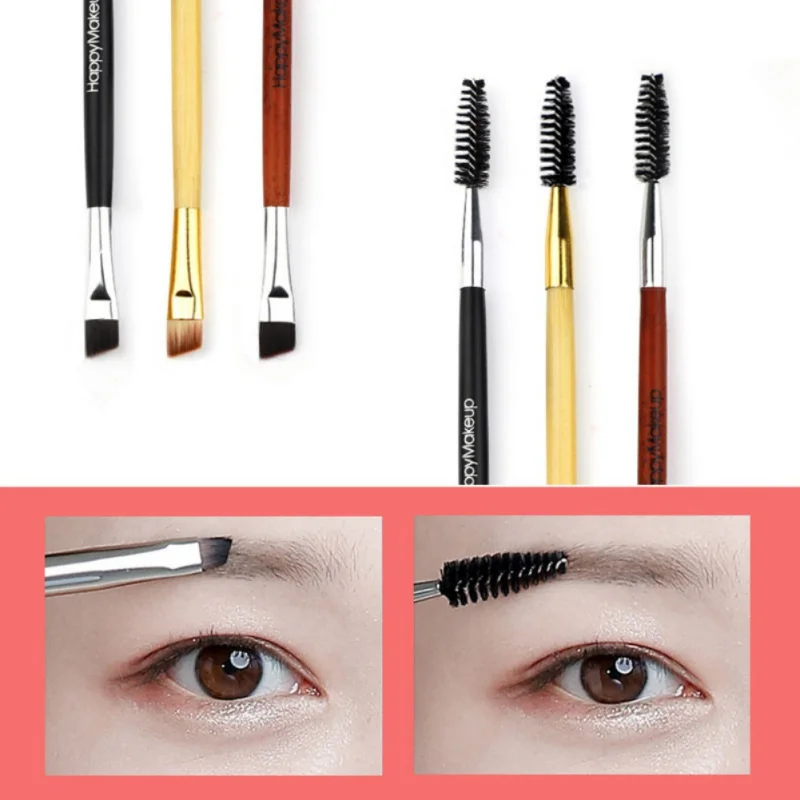 

Professional Double Head Eyebrow Brushes Reusable Eyelashes Eyebrow Brush Cosmetics Pens Makeup Mascara Tool