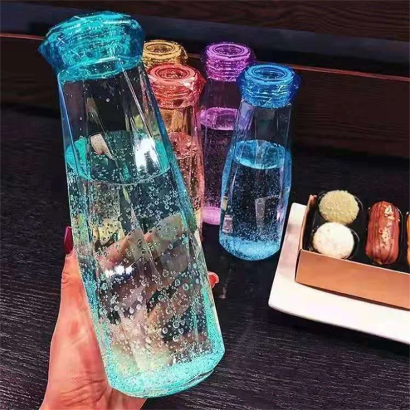 

Colorful Plastic Water Bottle Goods for The Kitchen Student Leak-proof Bottle for Water Kitchen Accessories Coffee Cup Gadget.8z