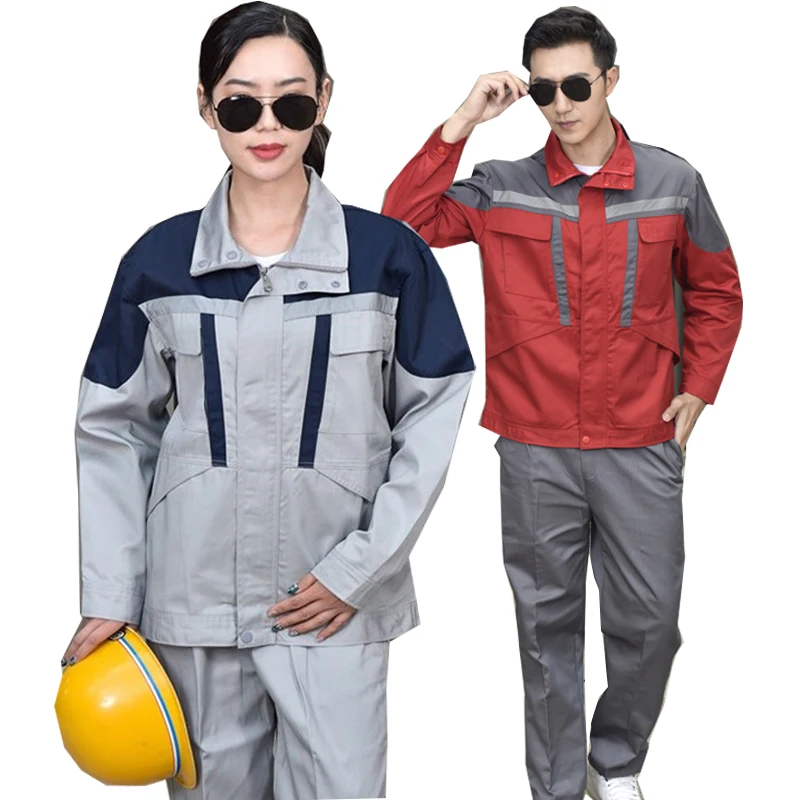 

Autumn Winter Work Clothing Uniforms Welding Suit Men Women Work Jacket Pants Car Repair Workshop Mechanic Working Coveralls
