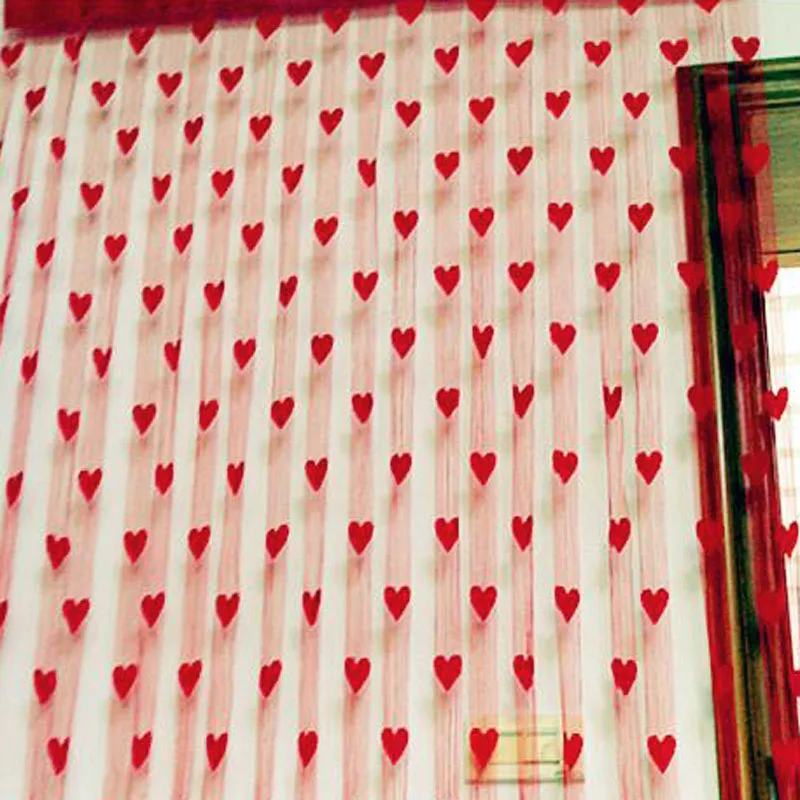 Сердце Тюль занавески современные для гостиной прозрачные тюлевые шторы оконные