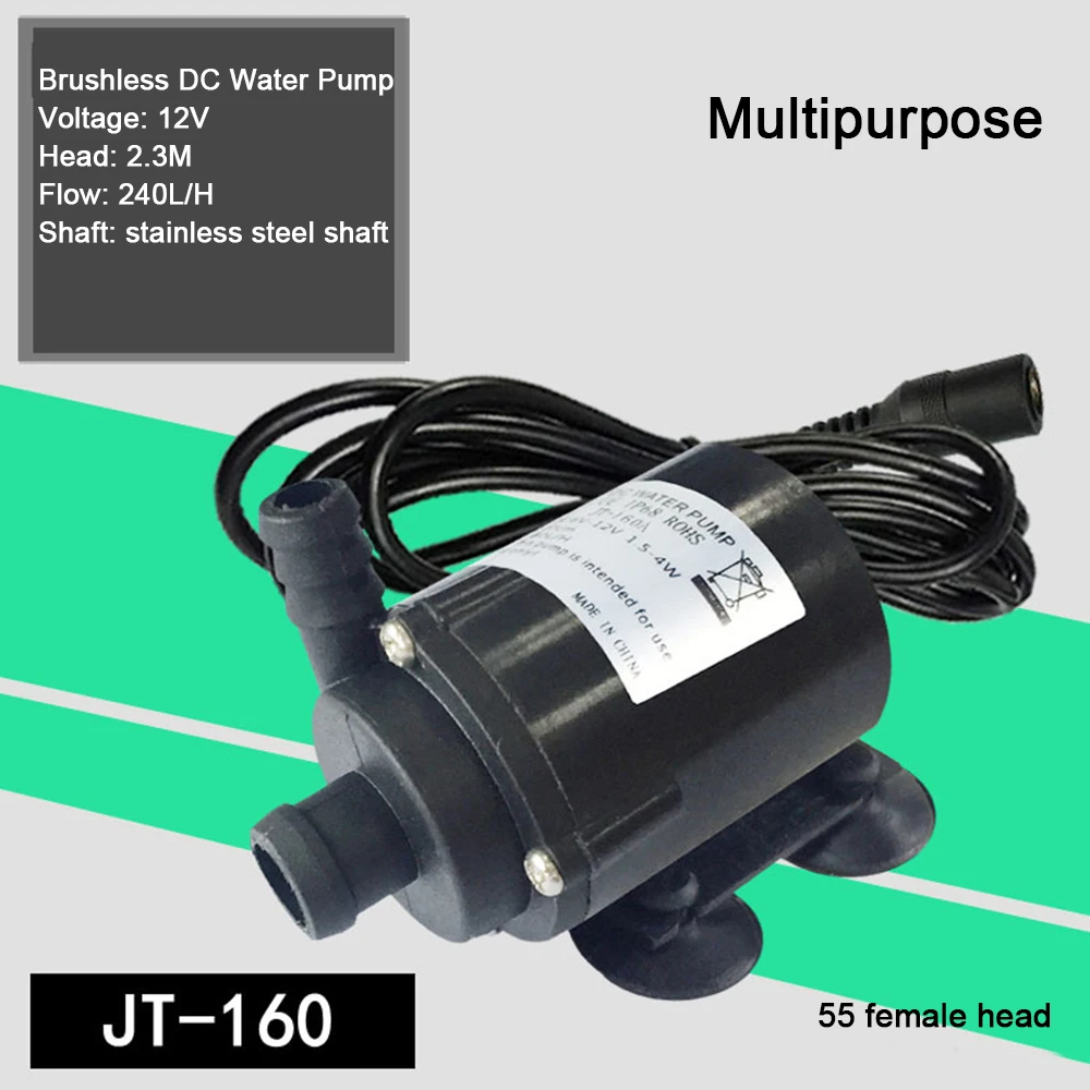 JT-160A DC 6V 120L/h 12V 240L/H Micro Aquarium Submersible Mini Water Pump For Fish Tank