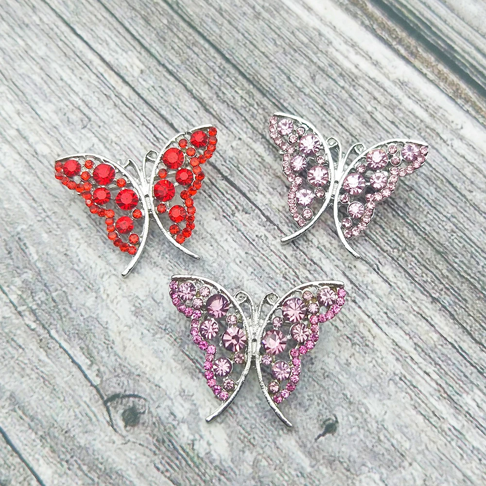 Fancy Quality Crystal Rhinestone Butterfly Brooch for Women Elegant Trendy Lady Pin Scarf Wedding Christmas Business Gift | Украшения и
