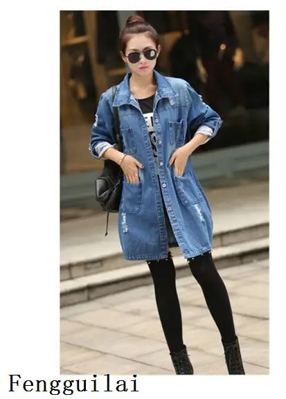 Осенние джинсовые куртки с отверстиями женская модель облегающие джинсы верхняя