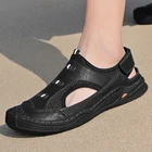 Мужские сетчатые сандалии, легкие пляжные туфли, Повседневная Уличная обувь, размеры 46, лето 2021