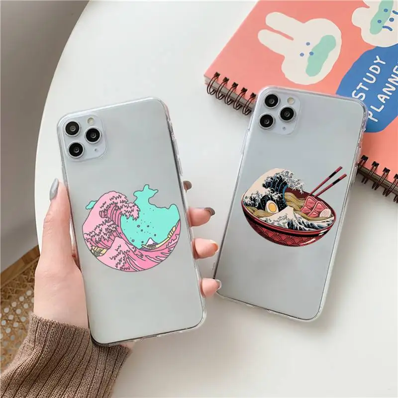 

The Big Wave of kanagawa Phone Case Transparent for Clear iPhone case 11 12 mini pro XS MAX 8 7 6 6S Plus X 5S SE 2020 XR