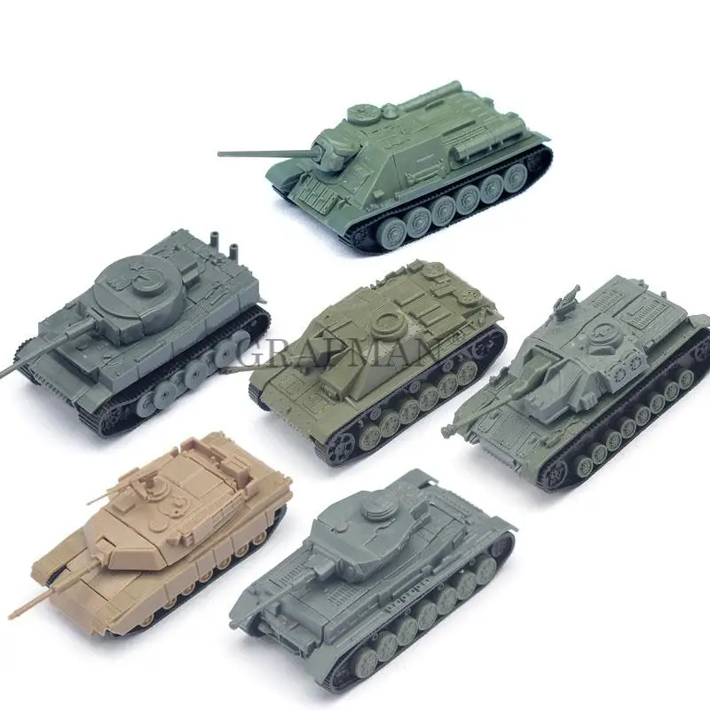 

1/100 4D Assemble Tank World War II Germany Tiger USA M1A2 Soviet Union Tanks Plastic Building Blocks Model Kit Toy