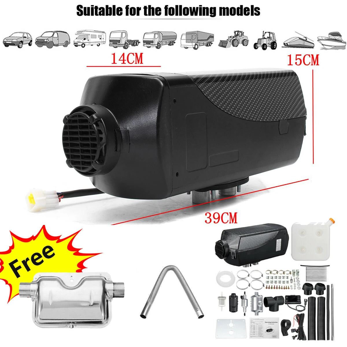 Автомобильный обогреватель 5 кВт 12 В Дизельный подогреватель воздуха