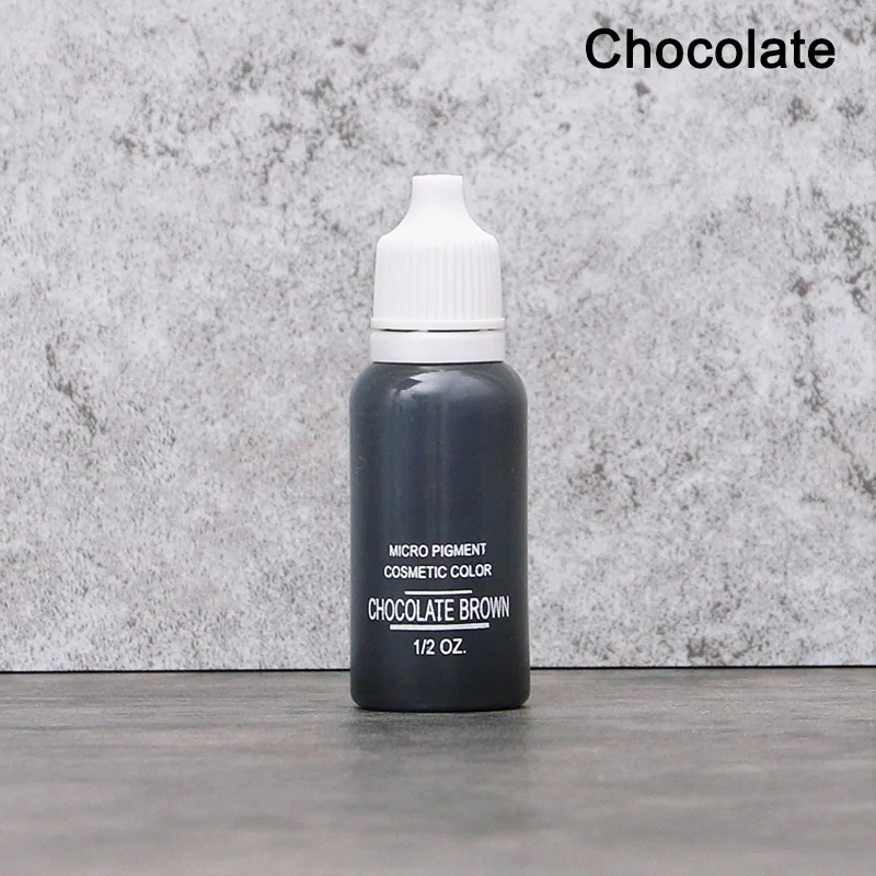 chocolate 23 Цвета, полуперманентный макияж, чернила для бровей, губ, линия для глаз, цвет татуировки, микроблейдинг, пигмент для бровей, цветные чернила для татуировки - Цвет: chocolate