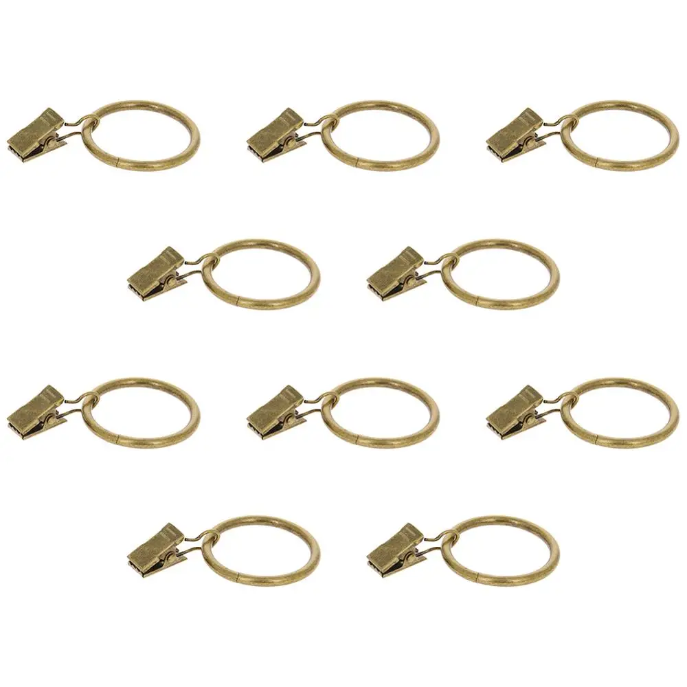 

MicroMax 10/16/24pcs Electroplating Electrophoresis Iron Curtain Clips Hot Black Bronze Color Hook 3.5*25/3.5*32/3.5*35/4.0*38mm