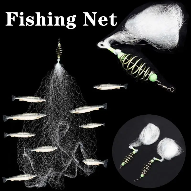 Многоразмерная ловушка рыболовная сеть светящаяся медная пружинная плавающая