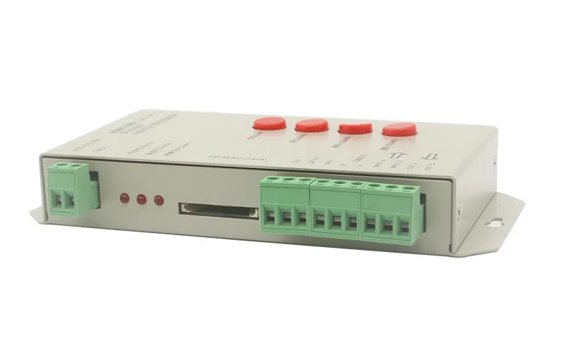 Светодиодный RGB контроллер T-1000S 128G 256G SD карты контроллер пикселей, для WS2801 WS2811 WS2812B LPD6803 светодиодный 2048 Пиксели AC/DC 12V 3,3-24 V