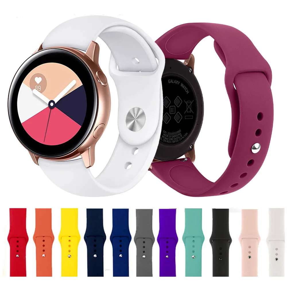 Ремешок для часов Galaxy Watch Active 2 спортивный ремешок Samsung galaxy watch 42 мм Gear 20 amazfit bip Huawei