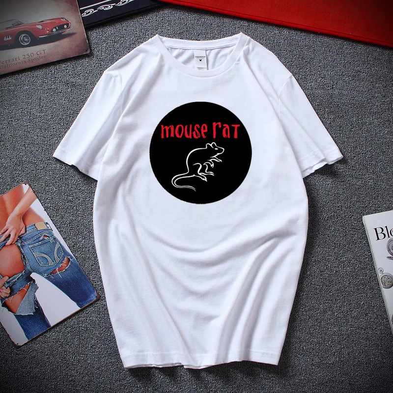 Хлопковая футболка с коротким рукавом принтом Мышь Крыса | Мужская одежда