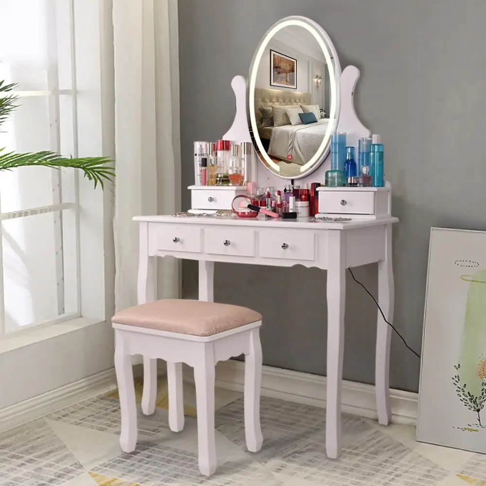 Современный туалетный столик для дома в спальню из МДФ зеркало макияжа с