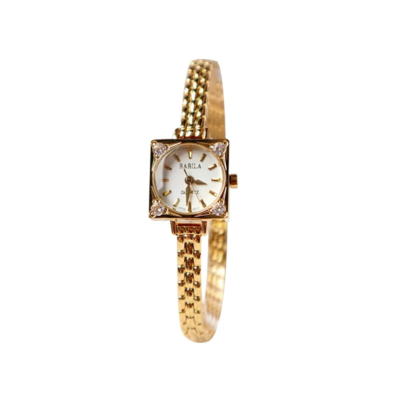 Women's Watch Ins Light Luxury Diamond Retro Style Pop Small Square Sugar Watch Waterproof Small Square  Women Gold Watches enlarge
