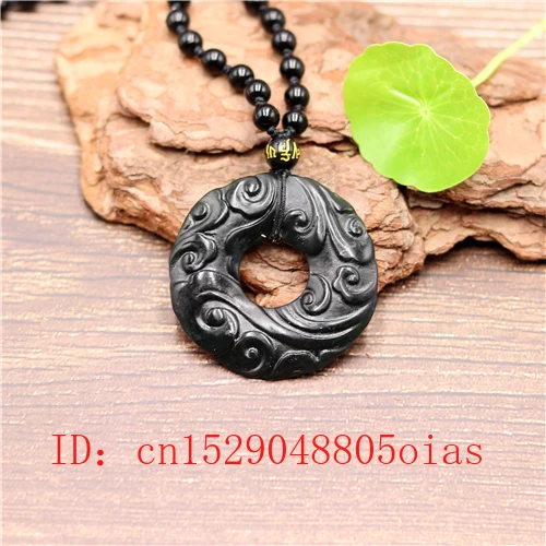 Китайский натуральный черный зеленый нефритовый рун ожерелье из бисера