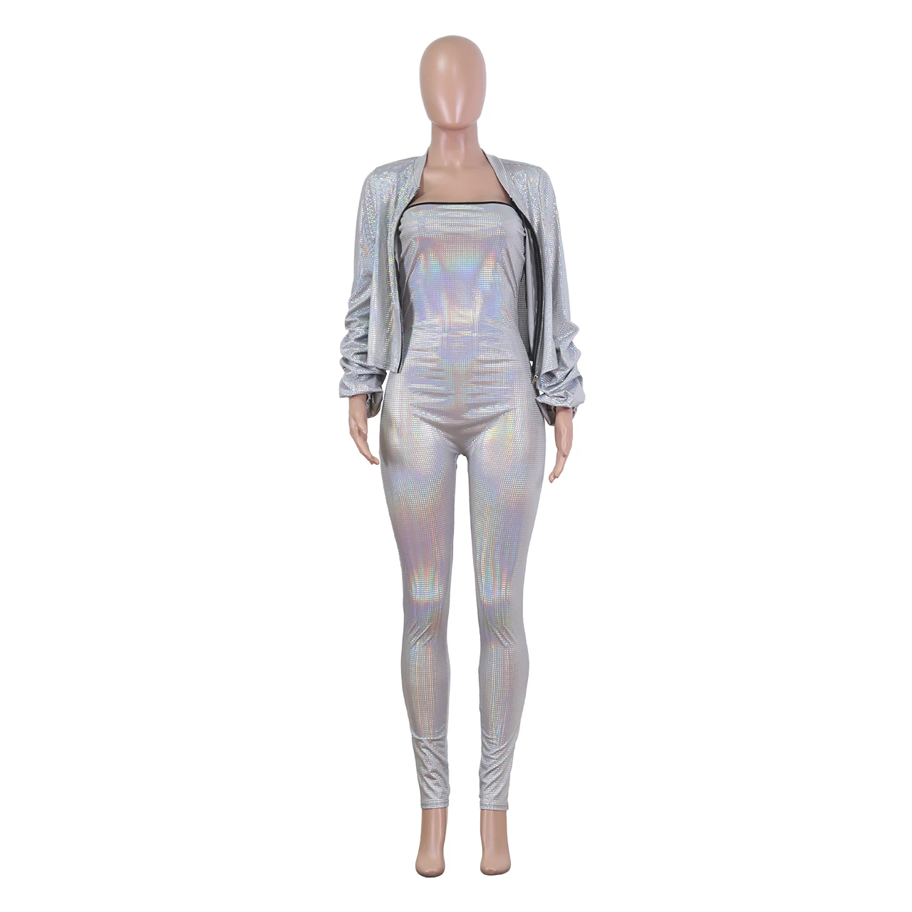 Зимние женские комплекты пальто с длинным рукавом + комбинезоны без бретелек