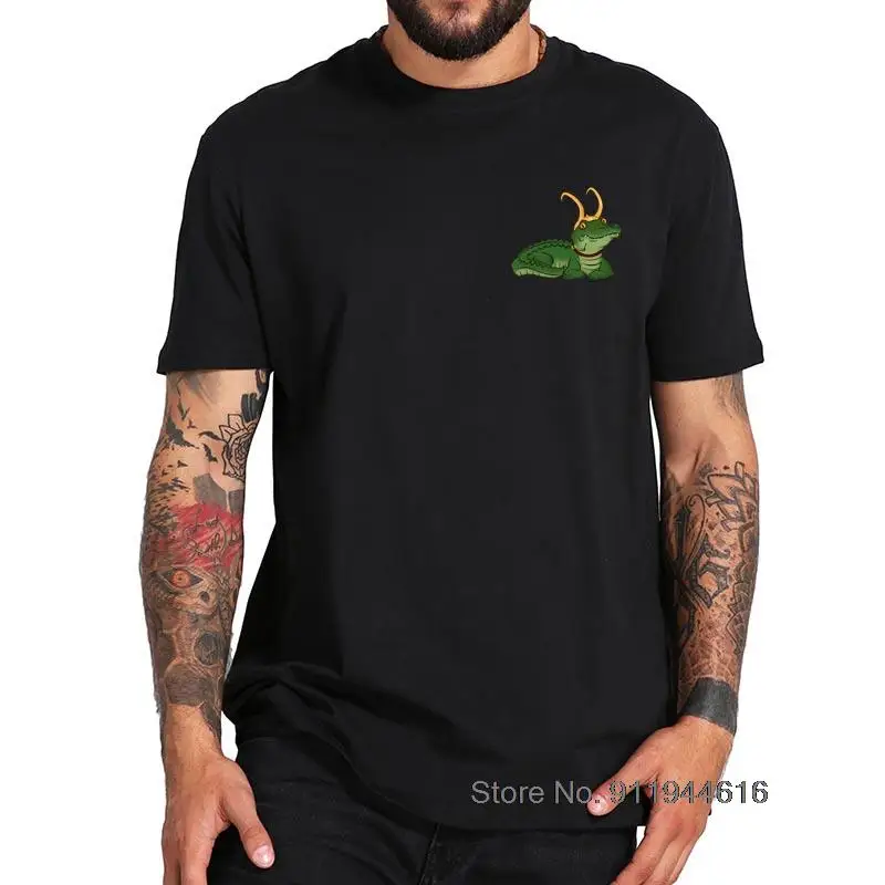 

Alligator Loki Croki God Of Mischief Classic T-shirt Variant Norse God Funny Tee Novelty Summer 100% Cotton Men Clothing EU Size