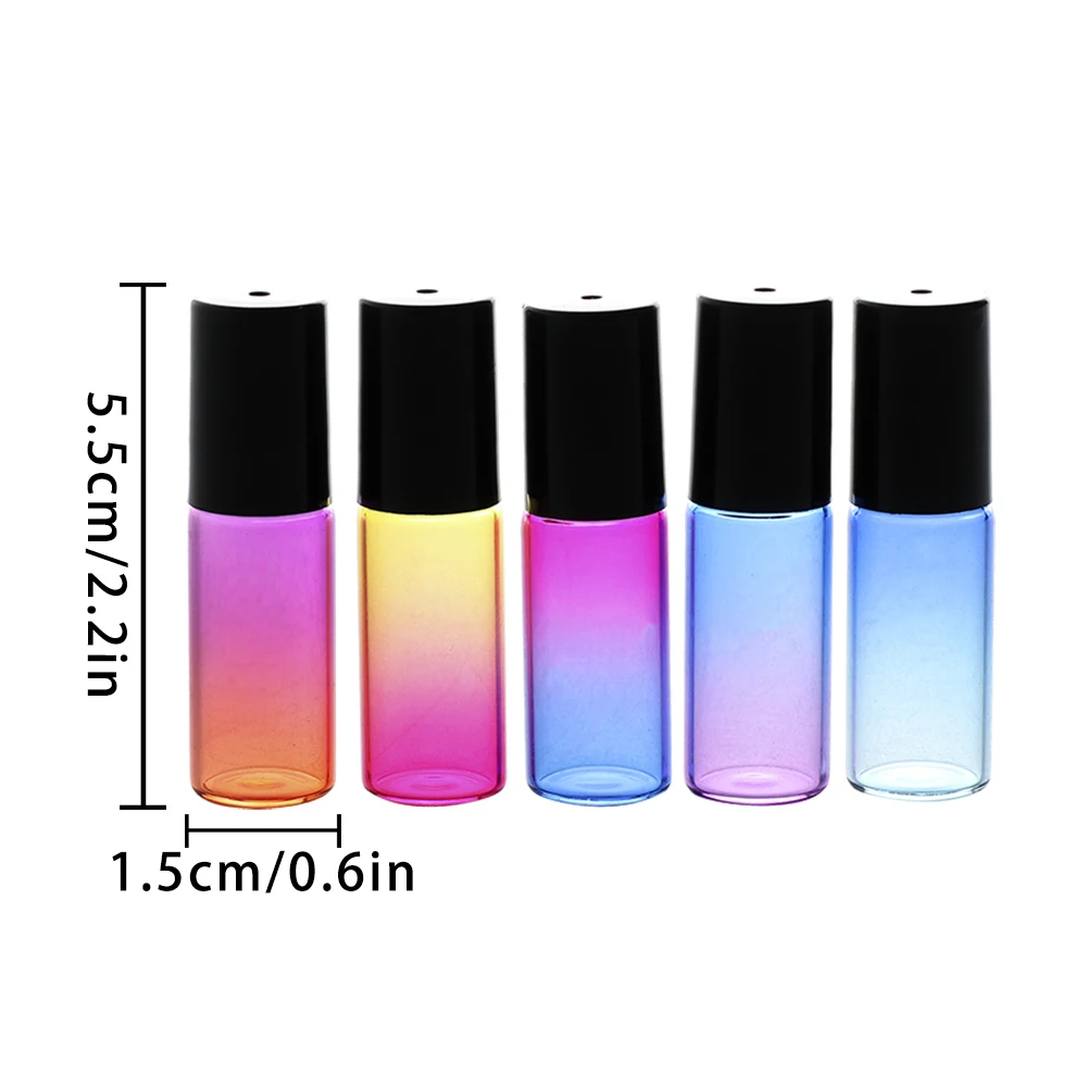 10 шт./лот 5 мл многоразовые бутылки рулон пустой парфюмерной стеклянной для