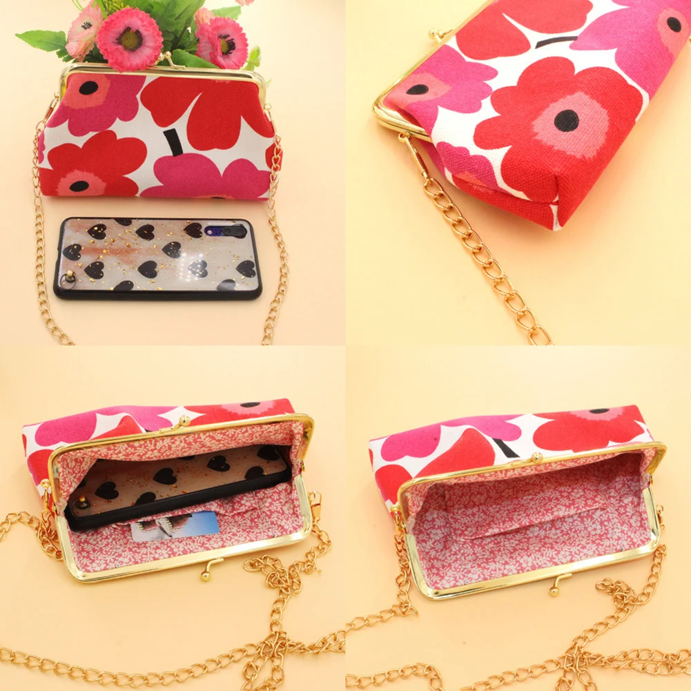 Женский винтажный кошелек с цветами маленький бумажник на застежке длинный