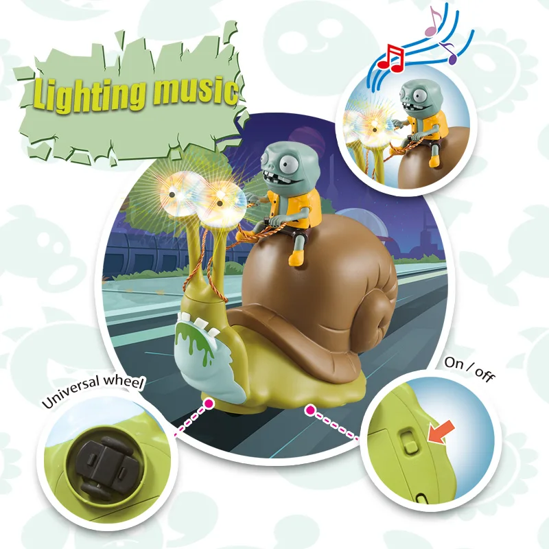 Электрический автомобиль зомби с улиткой подсветкой и музыкой голосовым