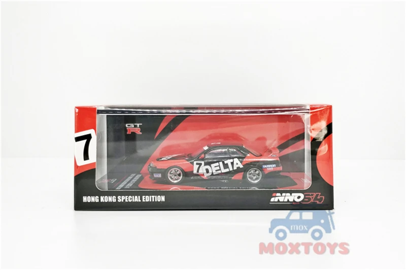 INNO 1:64 Nissan Skyline GT-R R32 #7 Delta литья под давлением модель автомобиля | Игрушки и хобби