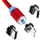 Круглый светодиодный магнитный USB провод Зарядное устройство USB C Type CMicro USBIOS разъем зарядный кабель зарядное устройство для iPhone Samsung Xiaomi Huawei
