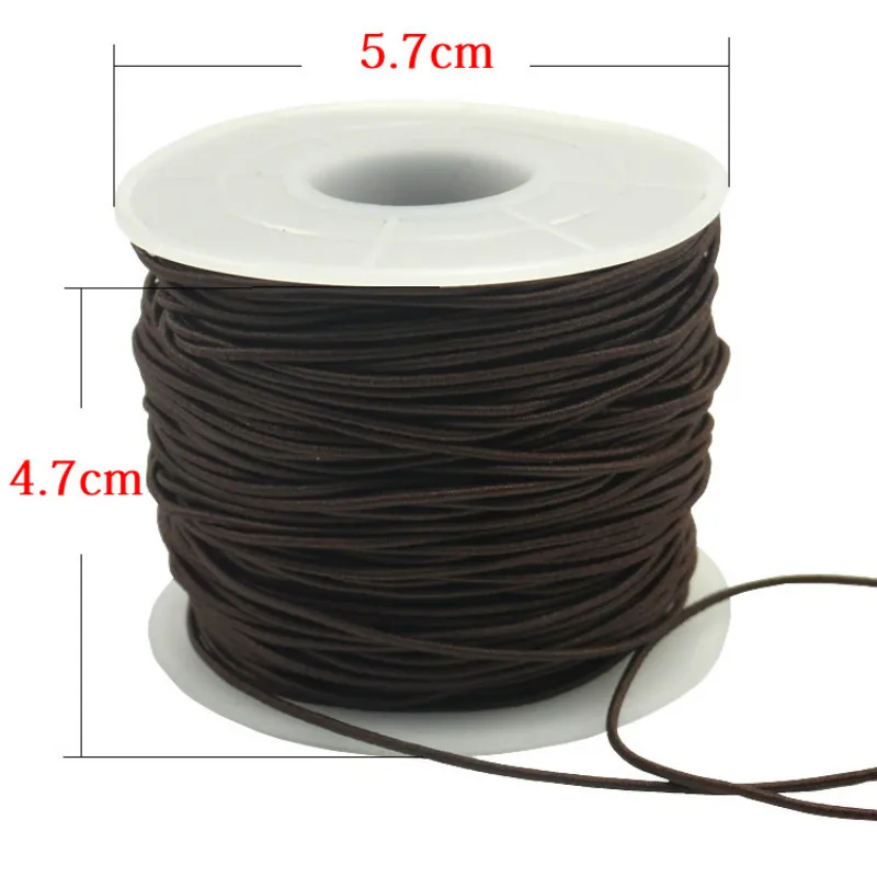 Эластичный шнур диаметром 1 мм растягивающаяся нить с круглыми бусинами для