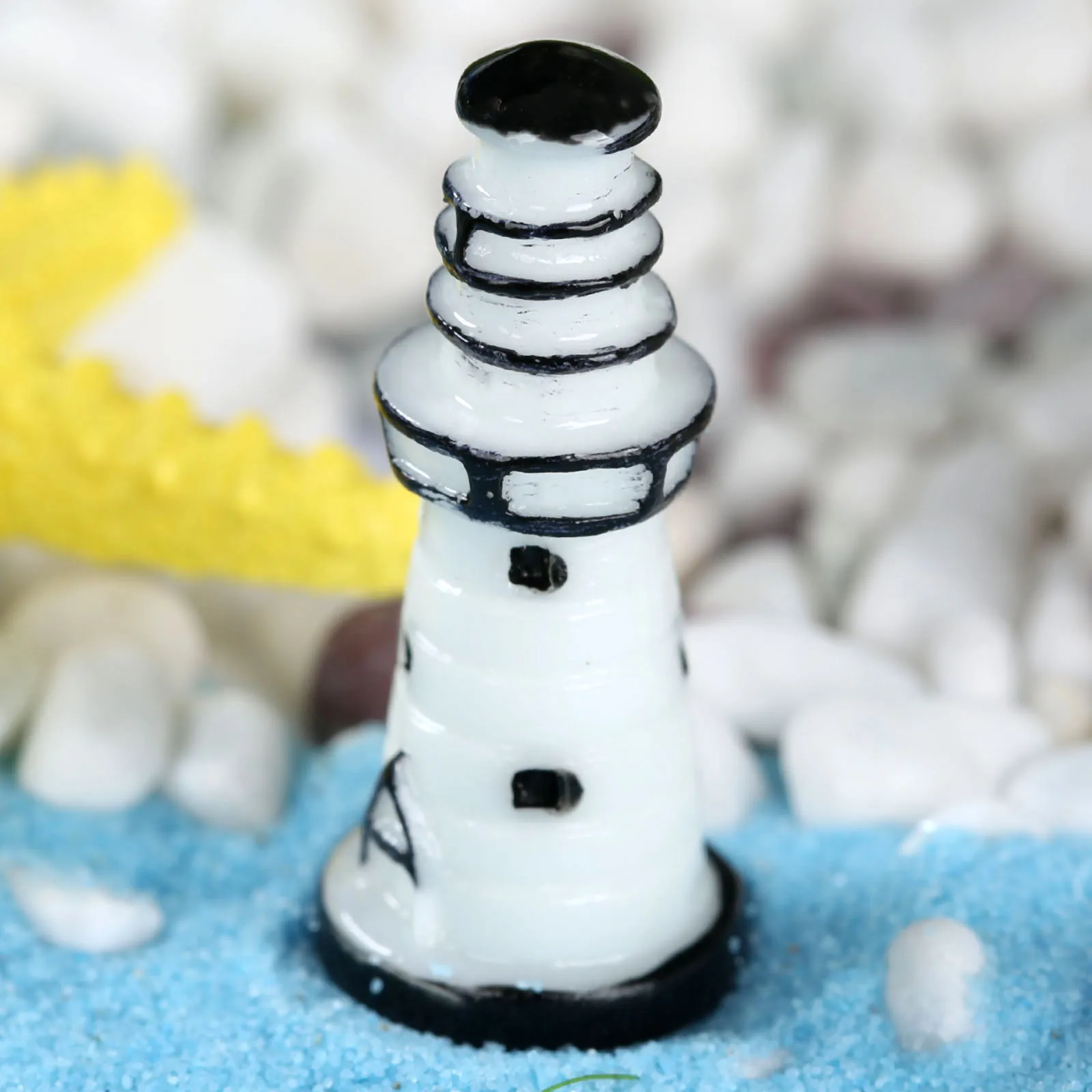 Small Lighthouse Мини искусственный пляжный стул микро Фея садовая фигурка миниатюрный/Террариум/украшение для кукольного домика орнамент DIY аксессуары - Цвет: Small Lighthouse