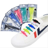 14pcsset waterproof silicone shoelace safety shoes accessories round elastic shoelaces no tie lazy shoe laces adult children