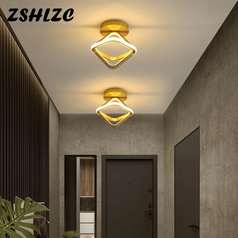 

LED Chandeliers Home Aisle Light AC110V 220V Home Ceiling Chandeliers Lamp For Living Dining Room Bedroom Corridor Lights Black