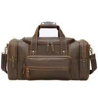 male business travel duffle genuine leather big capacity bags man fashion casual large hand shouder bag