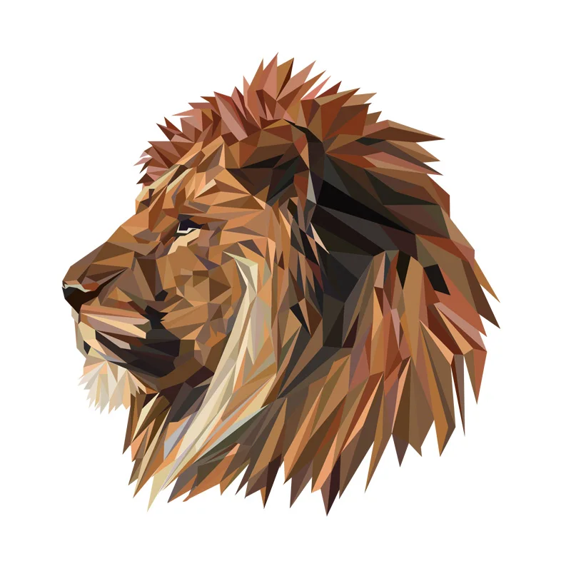 

LLY-1481 Lion Head Modeling Sticker PVC Creative High Quality Auto Motorcycle Accessories Graphic Decorative Waterproof Decal