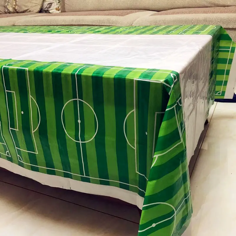 1pcs tablecloth A Футбол посуда наборы Вечерние торжества детское украшение принадлежности салфетки флаги скатерть чашка бумажная тарелка день рождения - Цвет: 1pcs tablecloth A