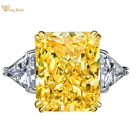 wong rain luxury 100 925 sterling silver created moissanite diamonds gemstone wedding engagement rings fine jewelry wholesale