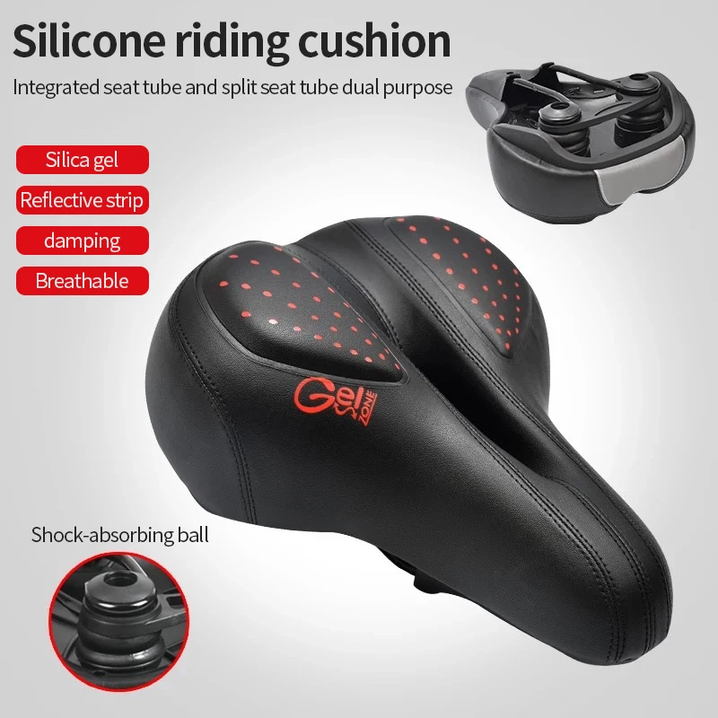 

Ажурное дышащее велосипедное седло, утолщенное сиденье из силикагеля для горного велосипеда, мягкое светоотражающее амортизирующее Велос...