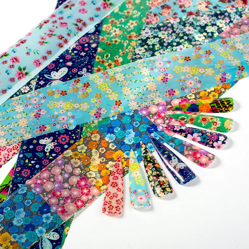 16 шт./компл. маникюрный набор фольги для смешанных цветов дизайны маникюрные