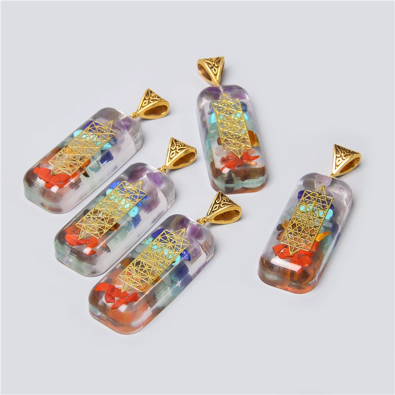 Кристаллическая Подвеска для ожерелья 2 шт. натуральные чипы чакр бусины красный