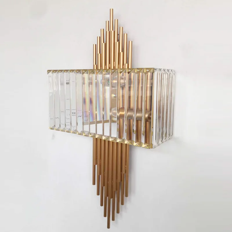 Современная Большая Хрустальная настенная лампа светодиодный светильник с