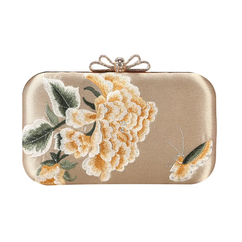 

Embroidered Dinner Bag New Style Handmade Evening Clutch Bag Female Retro Elegant Cheongsam Clutch Dinner Bag