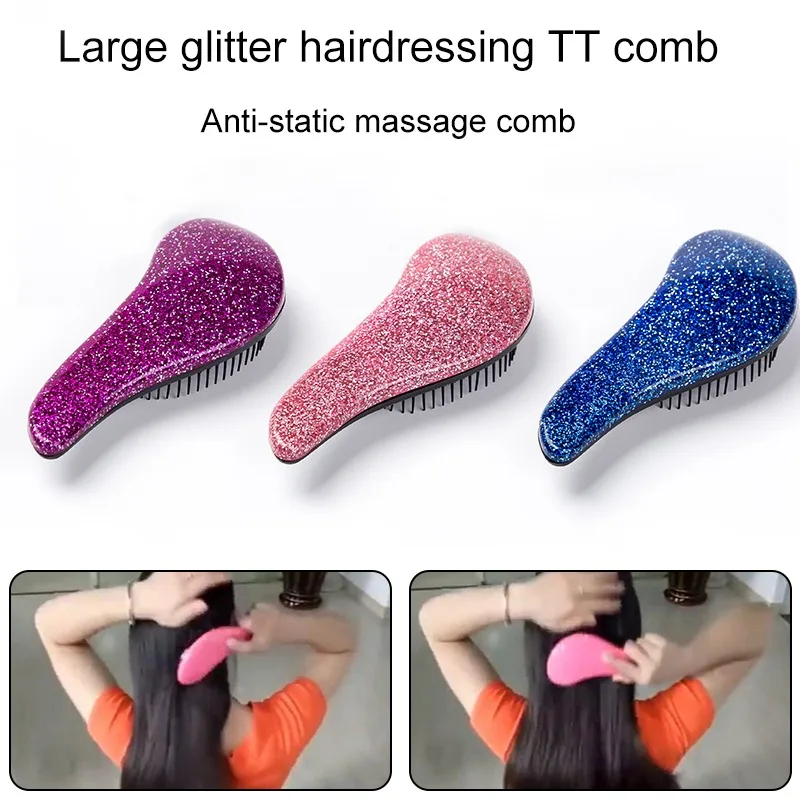 

Anti-static Hair Brush Handle Detangling Comb Hair Brush Comb Hairdressing Hair Tools Massage Hairbrush Comb