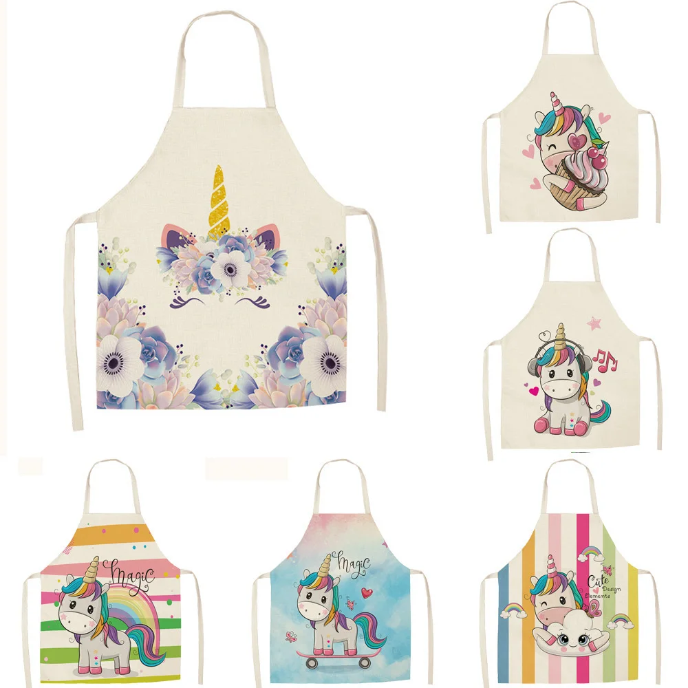 Многофункциональные антиобрастающие Кухонные фартуки с принтом единорога