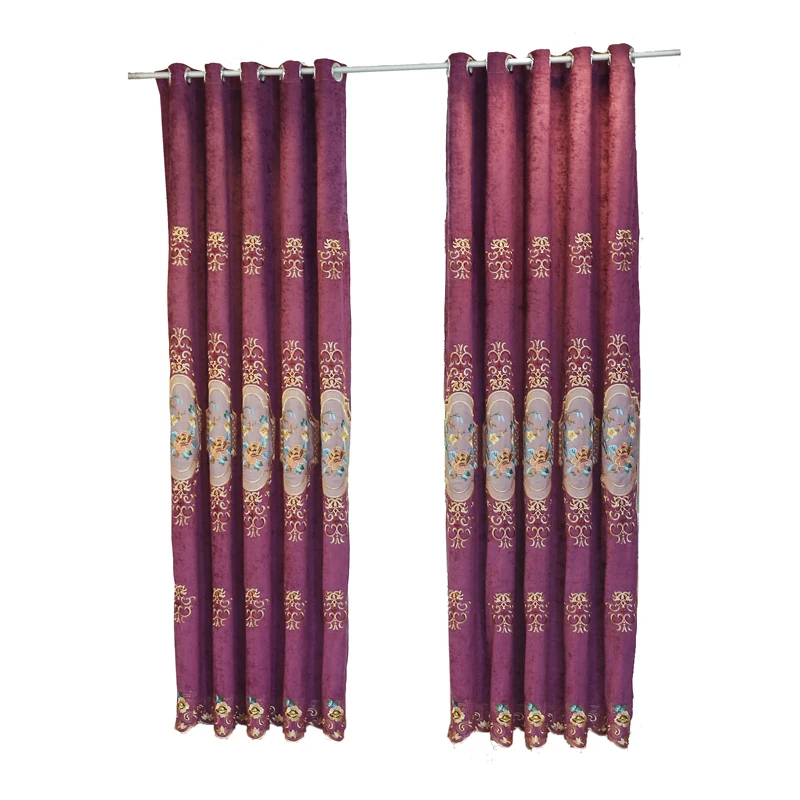 Высококачественная шелковая штора с вышивкой в европейском стиле Роскошная s для