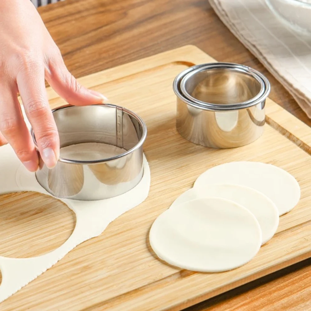 3 шт./компл. Толстая форма печенье из нержавеющей стали круглая гладкая и